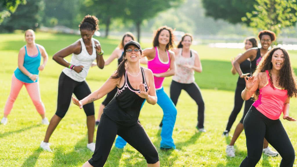 Cours de Zumba en plein air